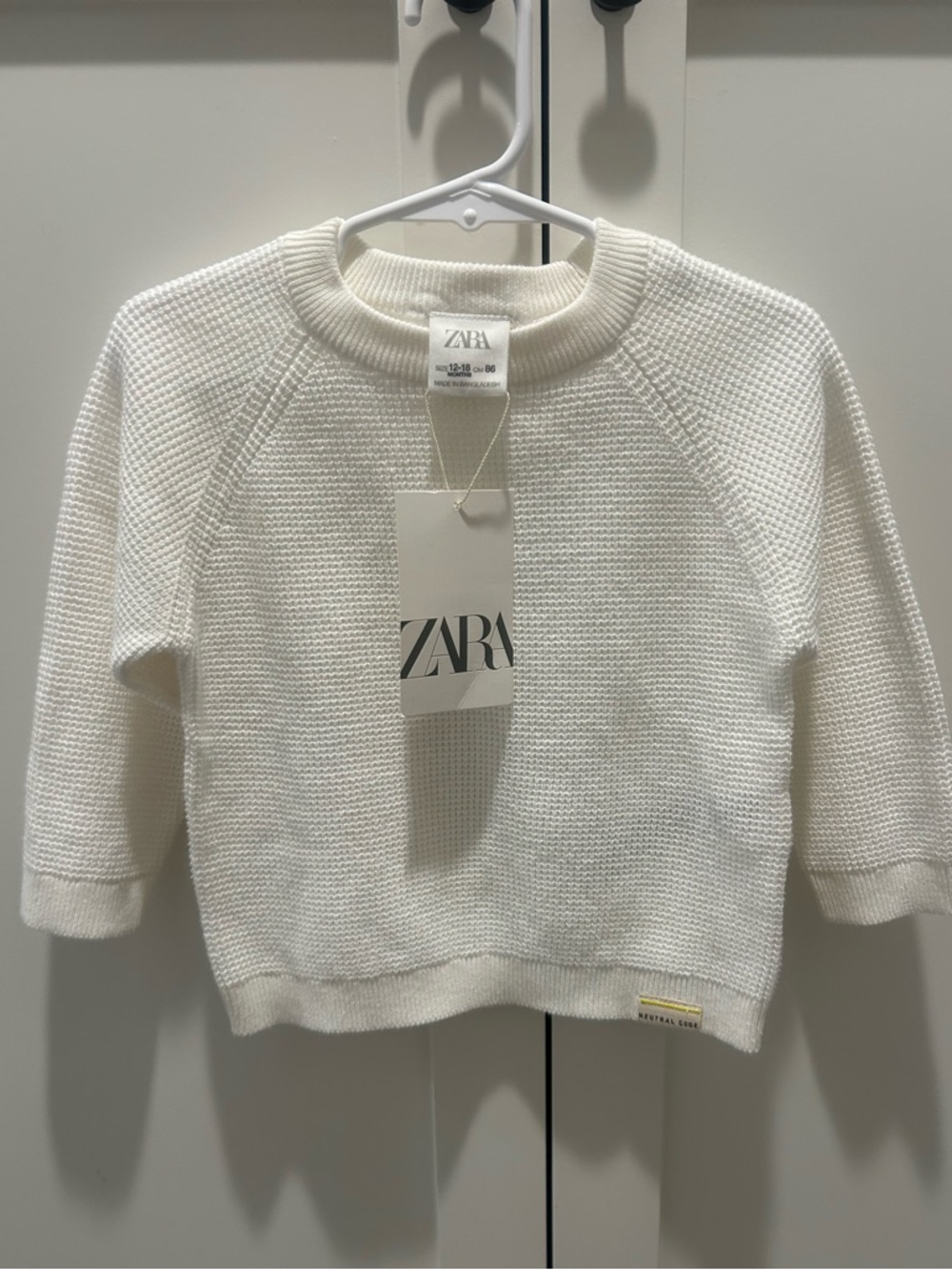 ZARA Toddler Textured Knit Sweater 12-18m